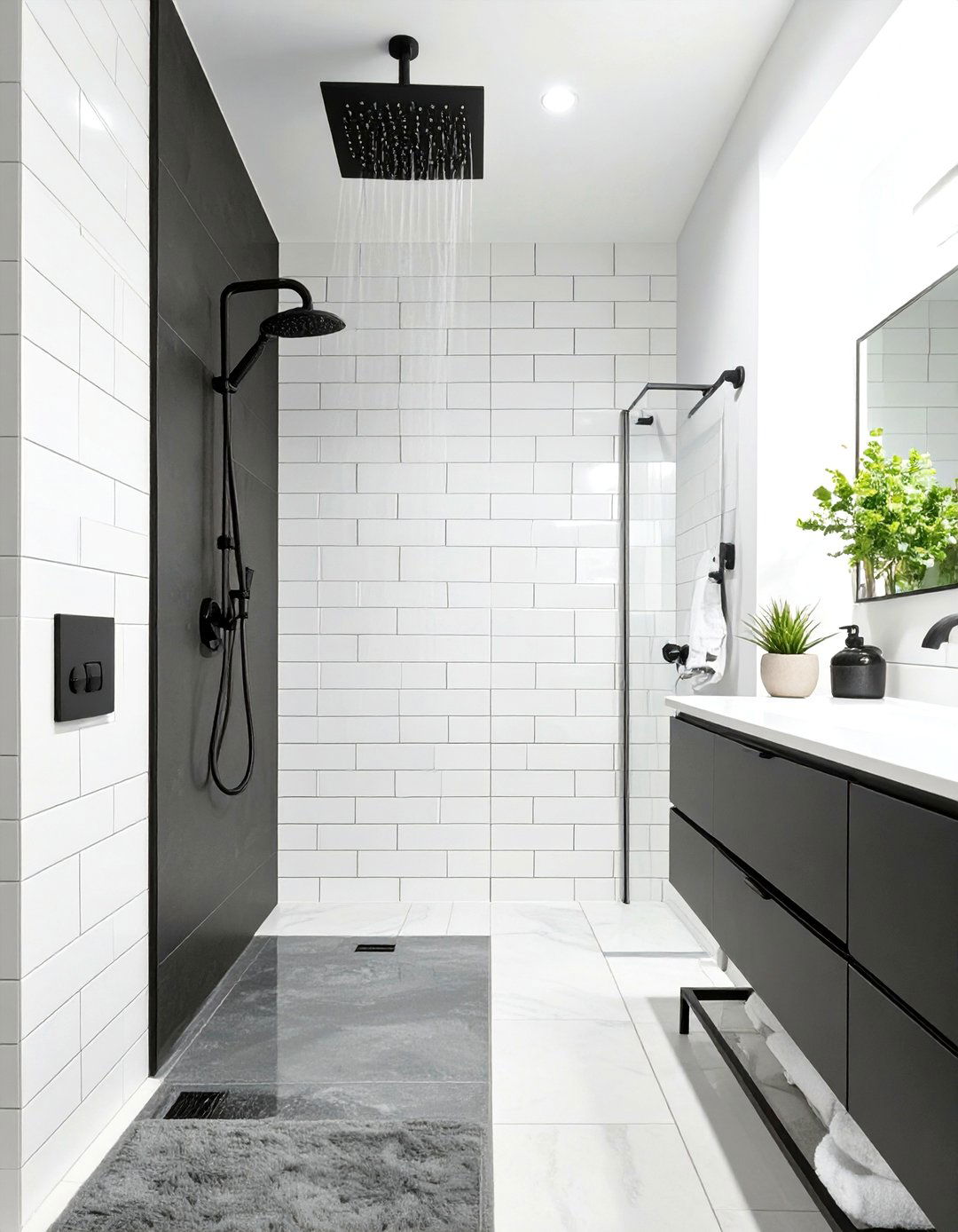 Matte Black Fixtures and Hardware - 30 ultra modern modern luxury bathroom design ideas