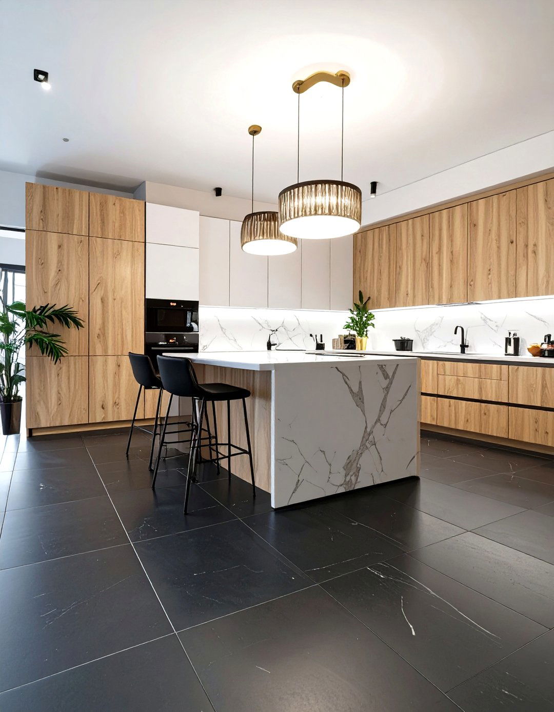 Matte Black Kitchen Floor Tiles - 30 modern kitchen tiles design ideas