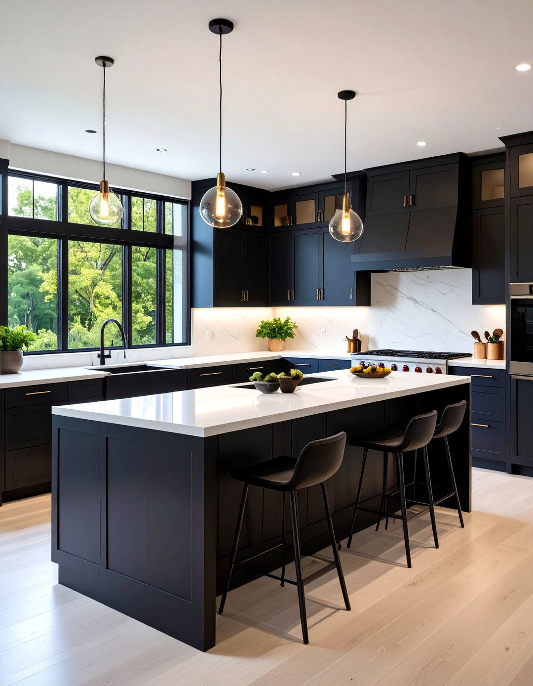 Matte Black Painted Kitchen Cabinets - 30 painted kitchen cabinet ideas