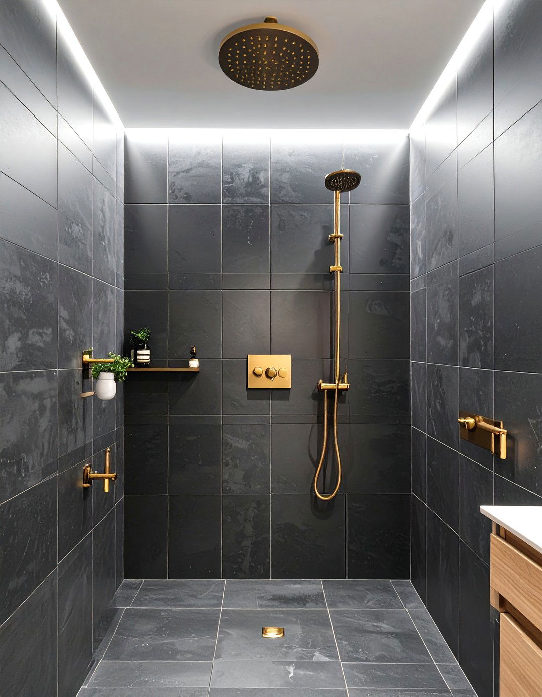 Matte Black Tile Shower Walls - 30 shower wall ideas