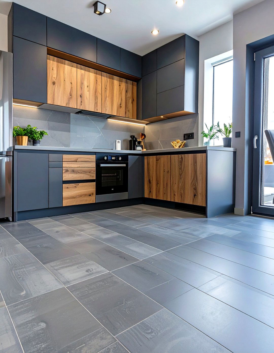 Matte Finish Vinyl Flooring - 30 vinyl kitchen flooring ideas