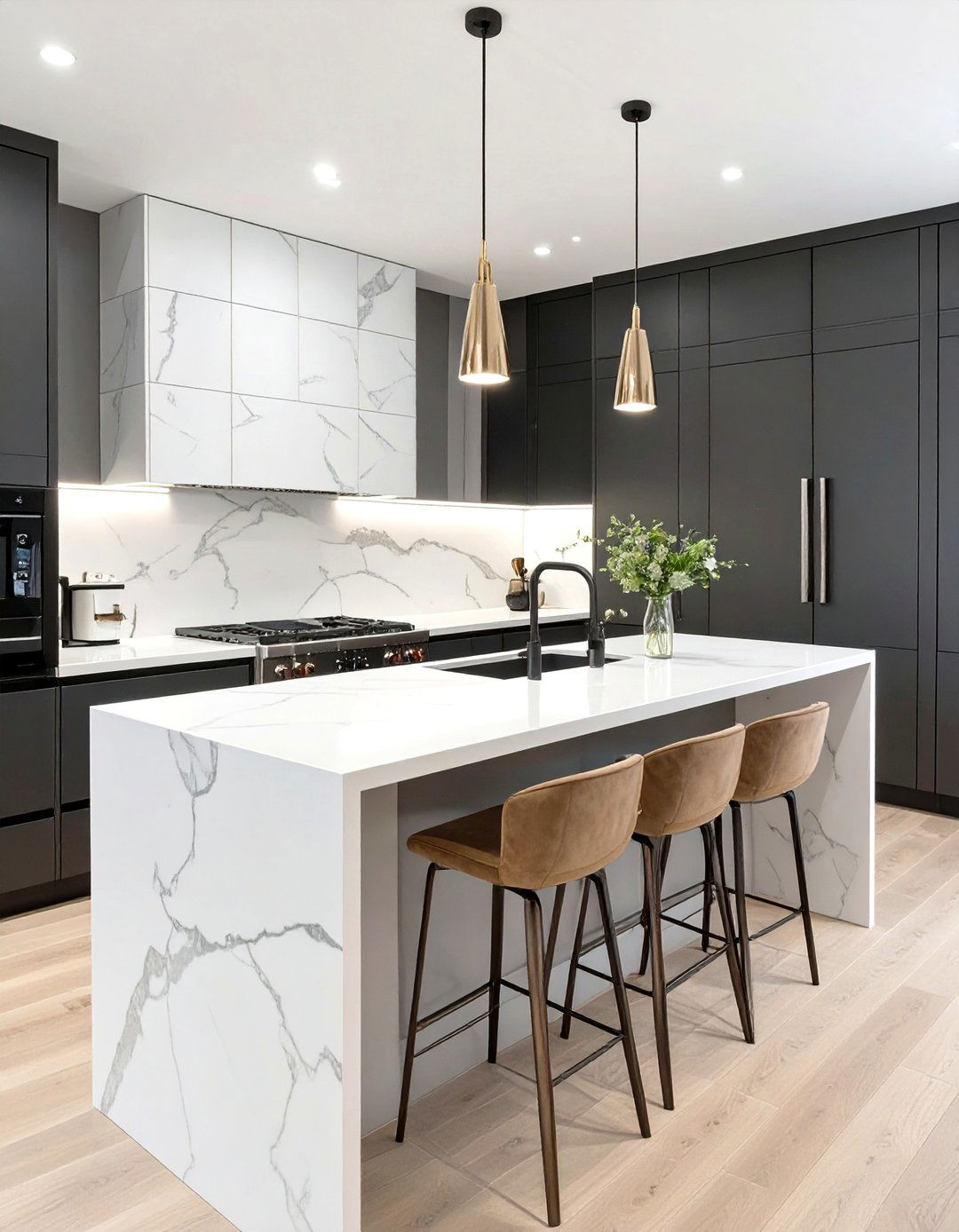 Matte Finishes and Glossy Surfaces Kitchen - 30 opposition in interior design ideas