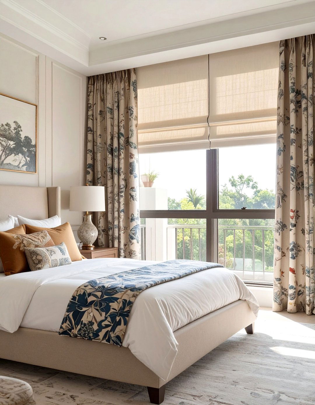 Maximalist Bedroom Patterned Drapes - 30 bedroom window ideas