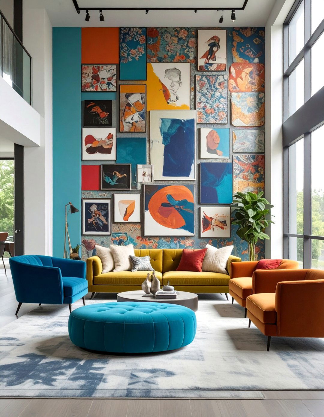 Maximalist Gallery Wall Lounge - 30 homestyler -house design 3d ideas