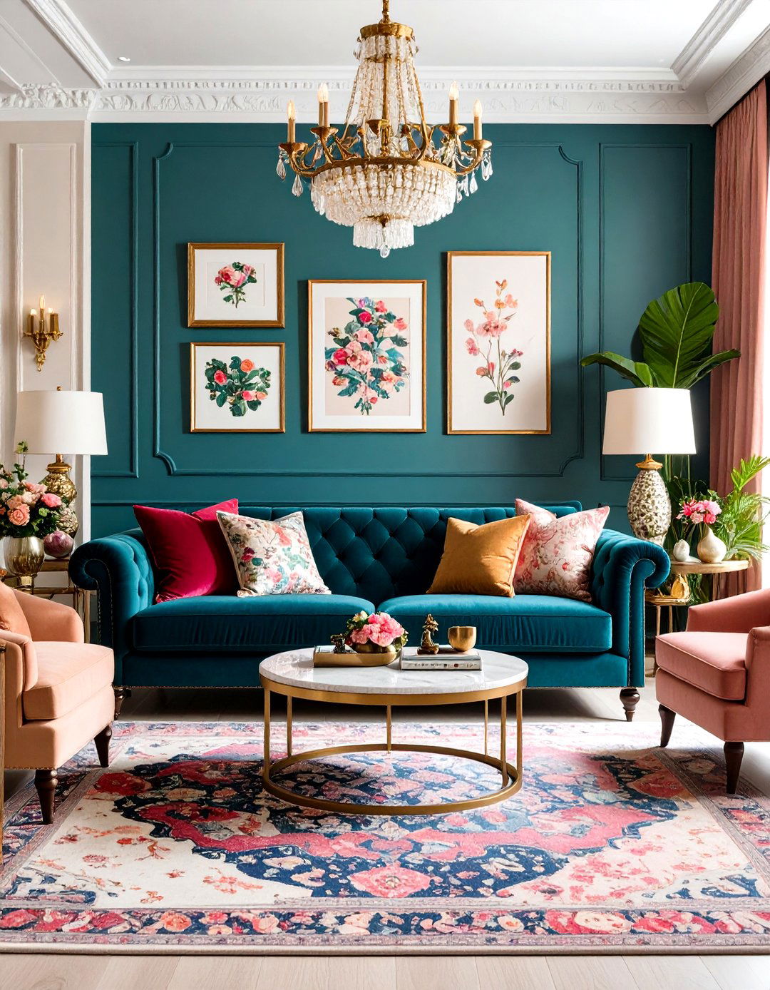 Maximalist Grandeur Living Room - 30 home decor ideas for living room