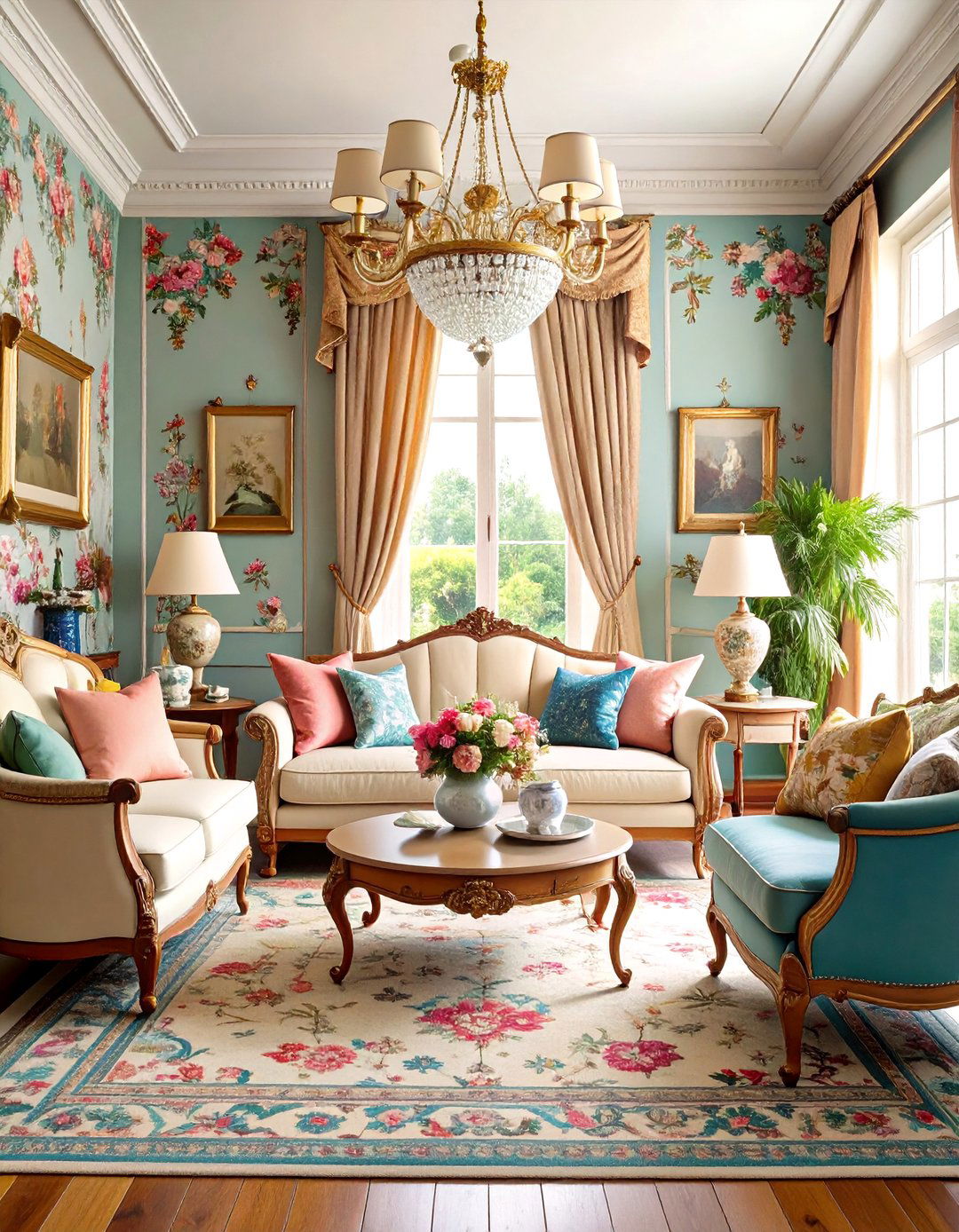 Maximalist Grandmillennial Style - 30 2025 living room trends