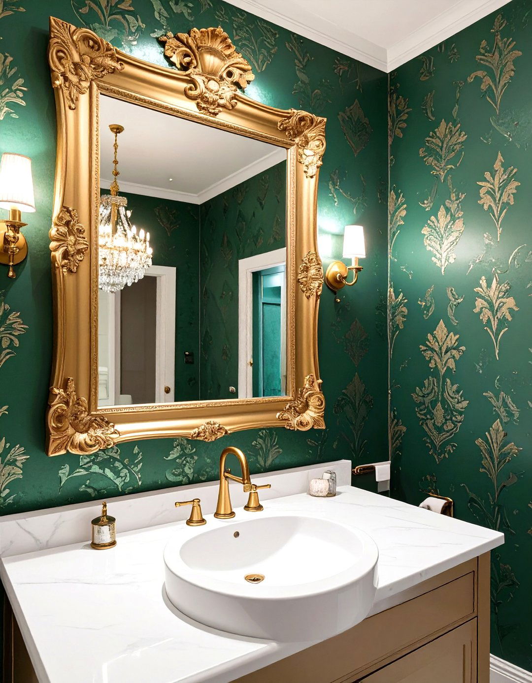Maximalist Jewel Box Powder Room - 30 interior design las vegas ideas