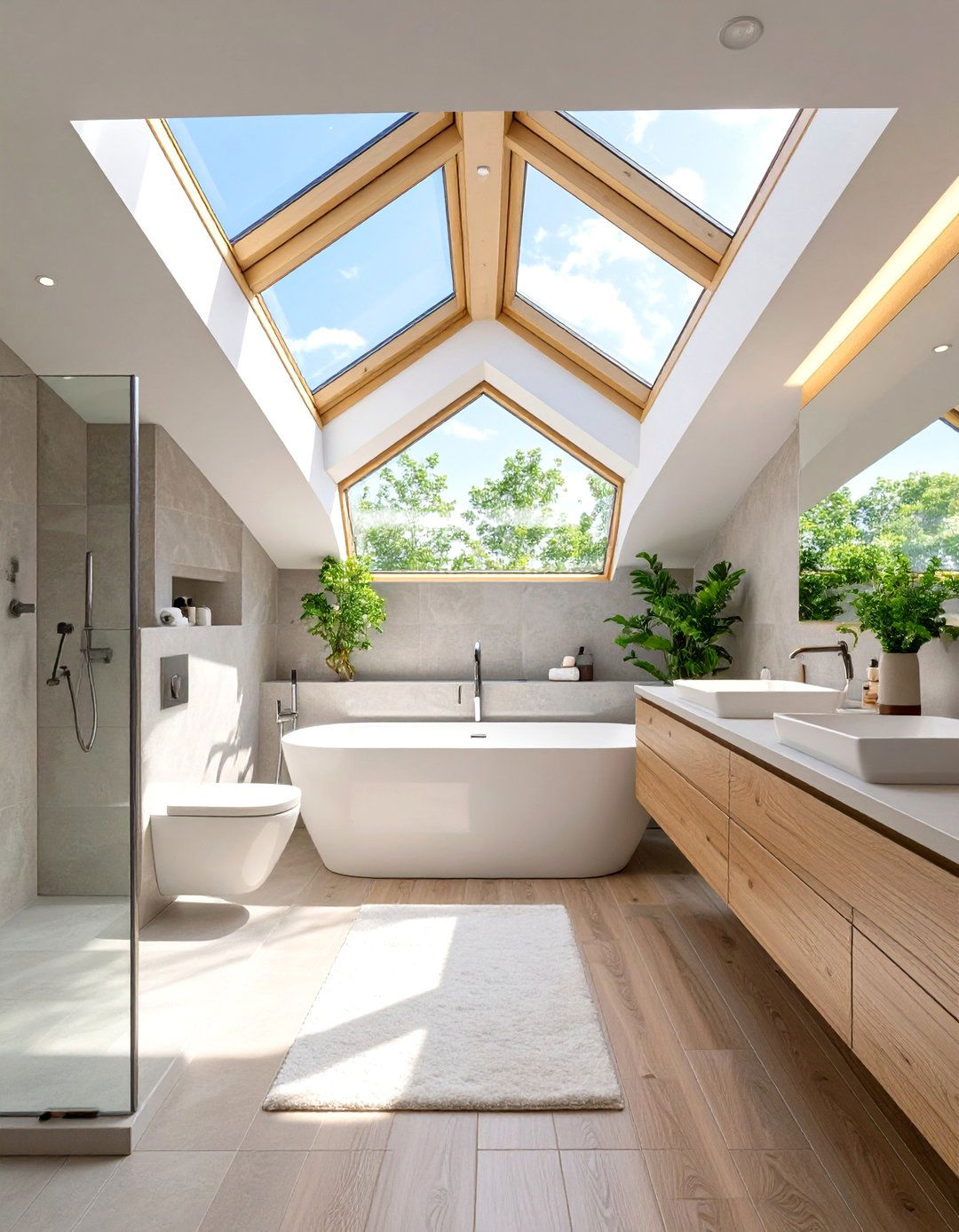 Maximizing Natural Light - 30 attic bathroom ideas