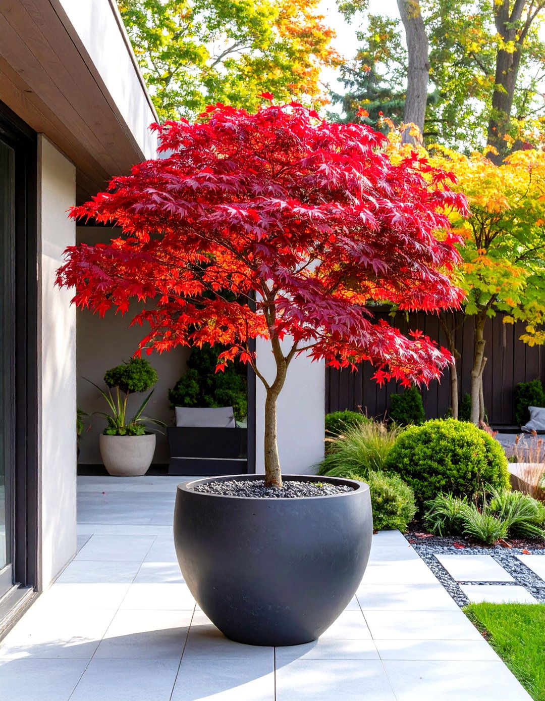 Maximizing a Corner with L Shaped Seating - 30 small backyard patio ideas