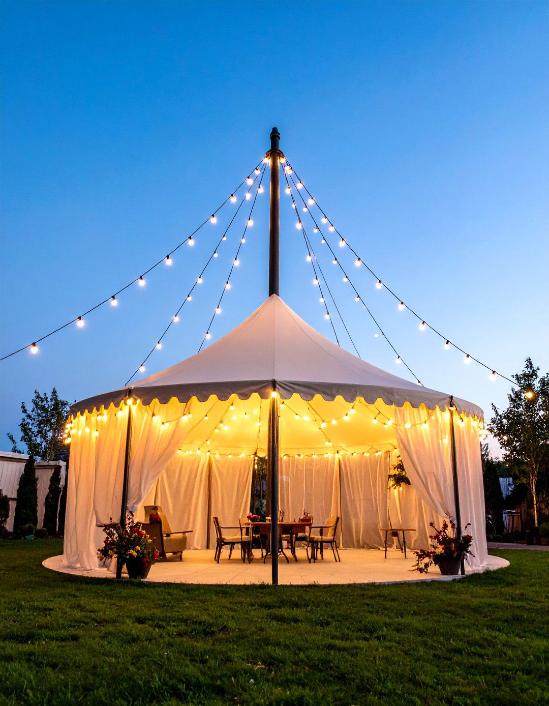 Maypole Outdoor String Light Design - 30 outdoor string light ideas