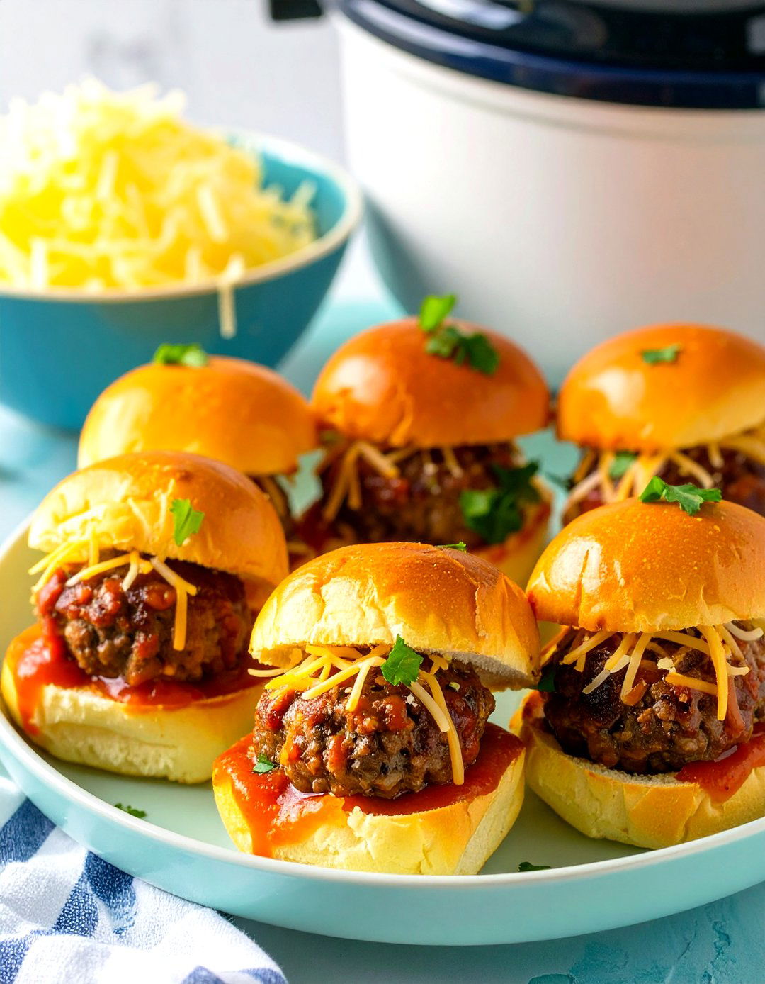 Meatball Sliders - 30 cheap baby shower food ideas