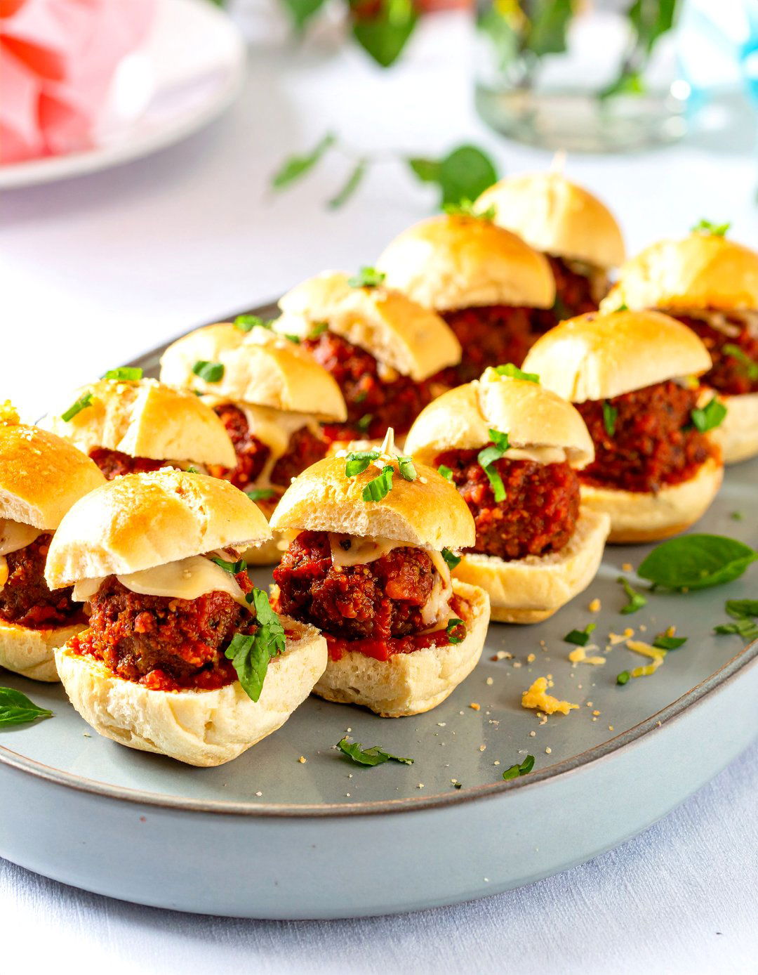 Meatball Sliders - 30 baby shower snack ideas