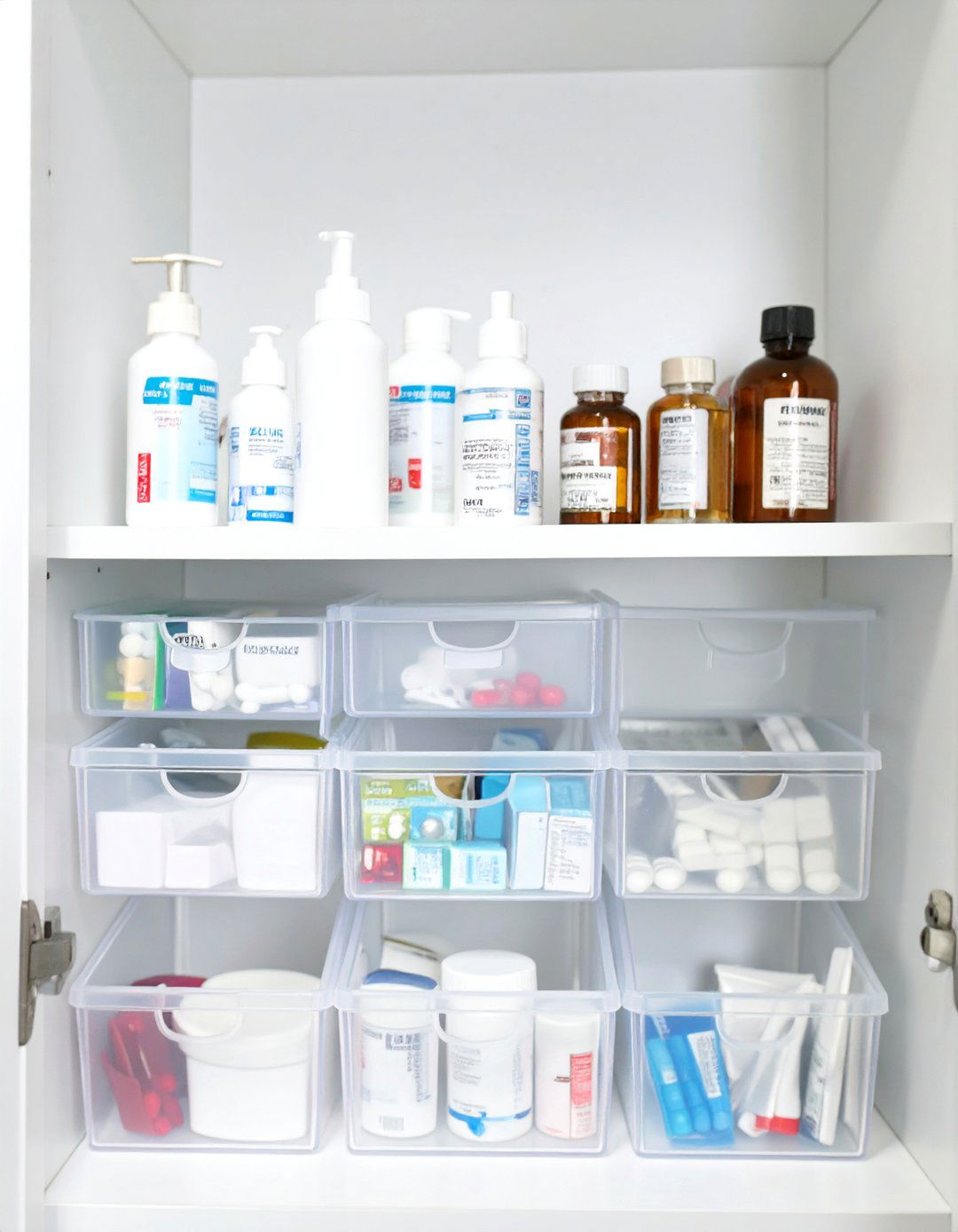 Medicine Cabinet Overflow Solution - 30 bathroom closet organization ideas