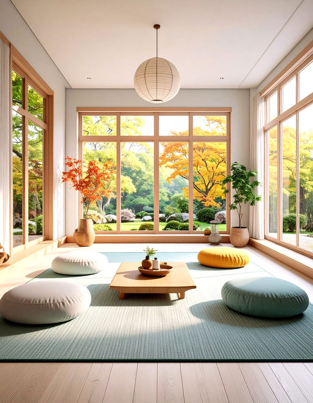 Meditation and Yoga Space - 30 living room bay window ideas