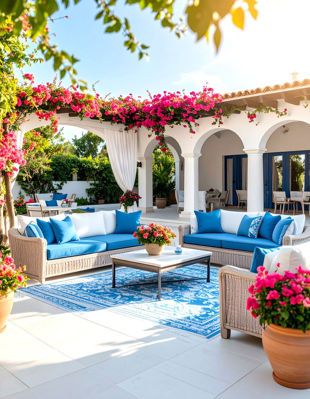 Mediterranean Coastal Escape - 30 backyard engagement party ideas