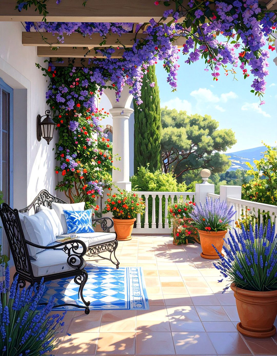 Mediterranean Escape Back Porch - 30 back porch decorating ideas