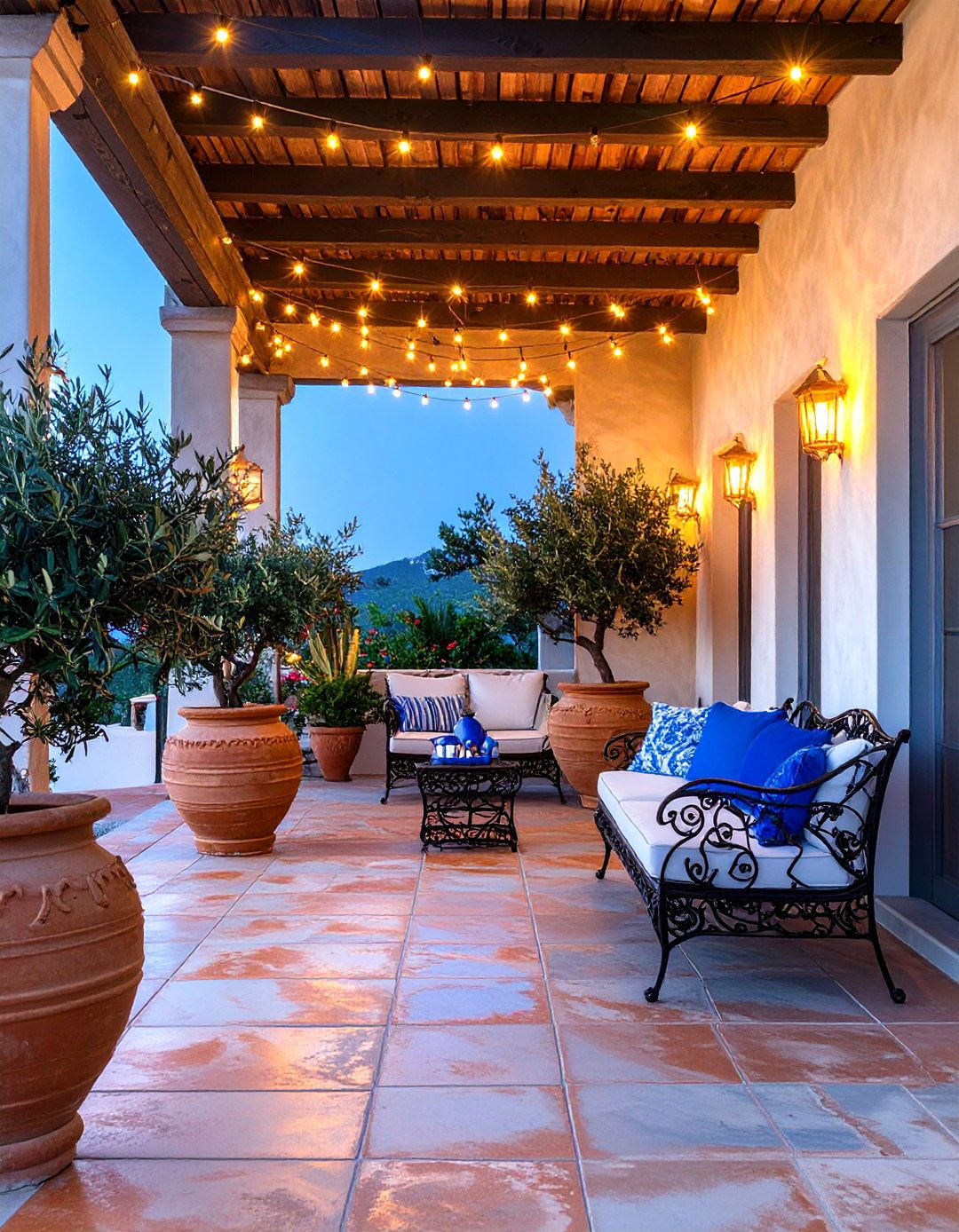 Mediterranean Inspired Concrete Porch - 30 concrete porch ideas
