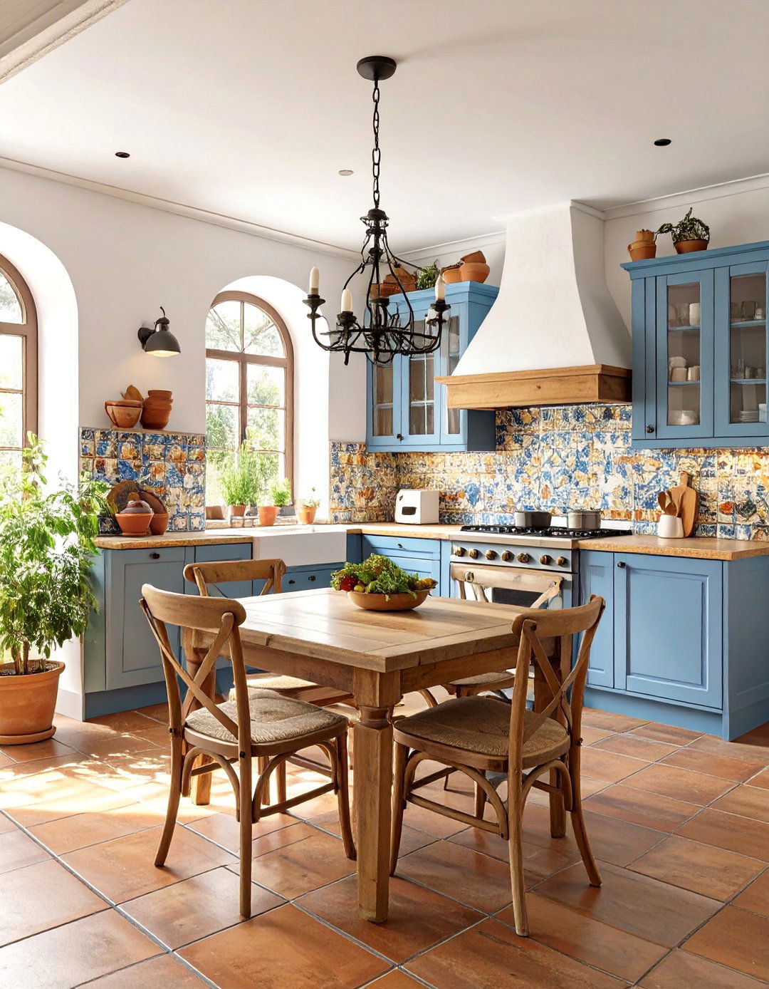 Mediterranean Inspired Kitchen and Dining Space - 30 combined kitchen dining room ideas