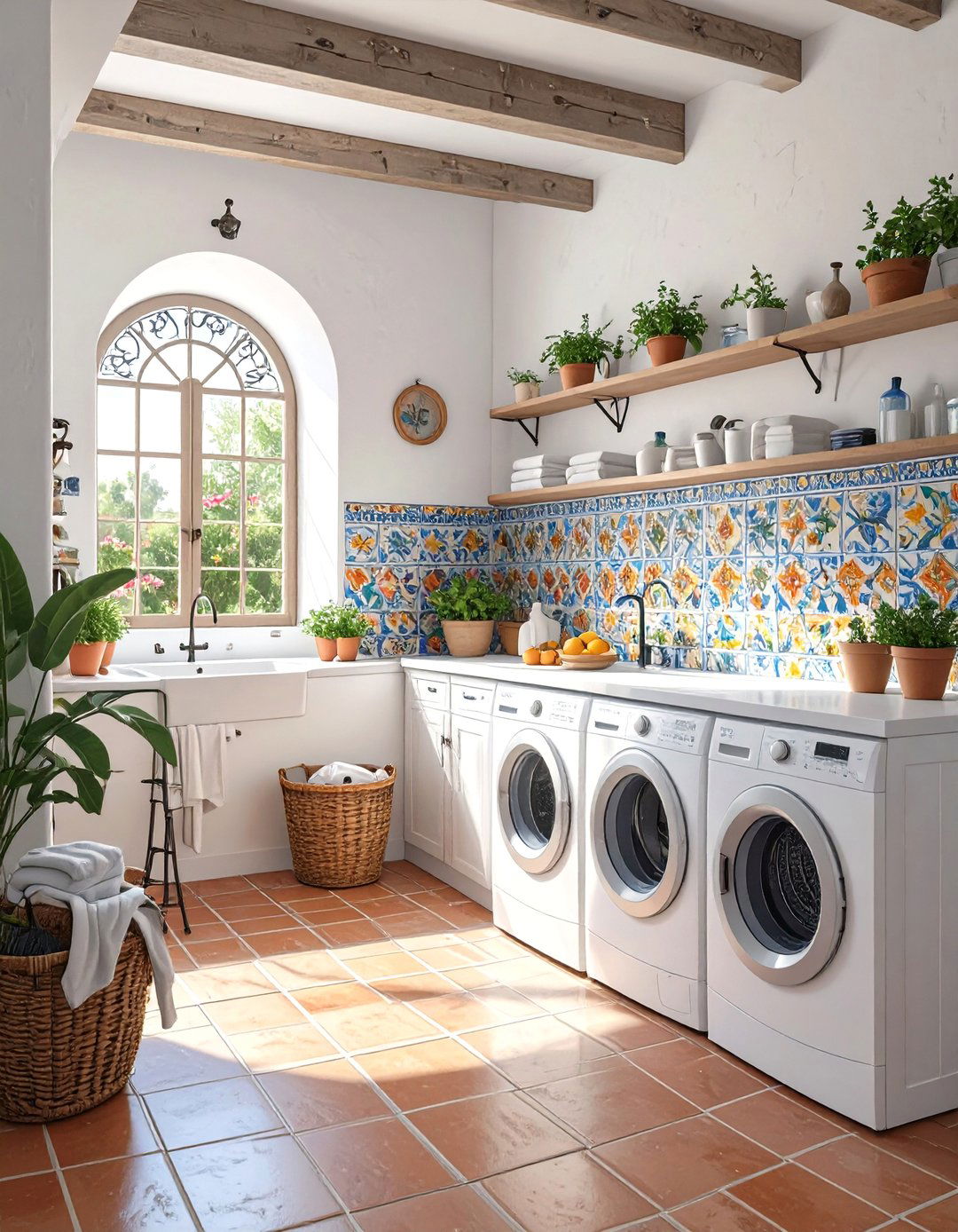 Mediterranean Inspired Laundry Room - 30 ai laundry room design ideas