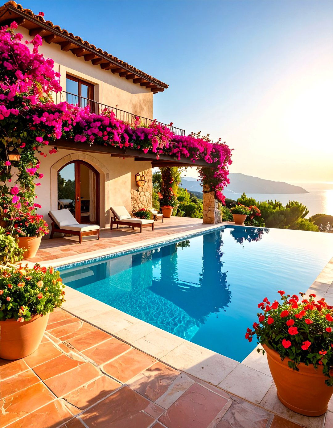 Mediterranean Inspired Terrace - 30 pool landscape ideas