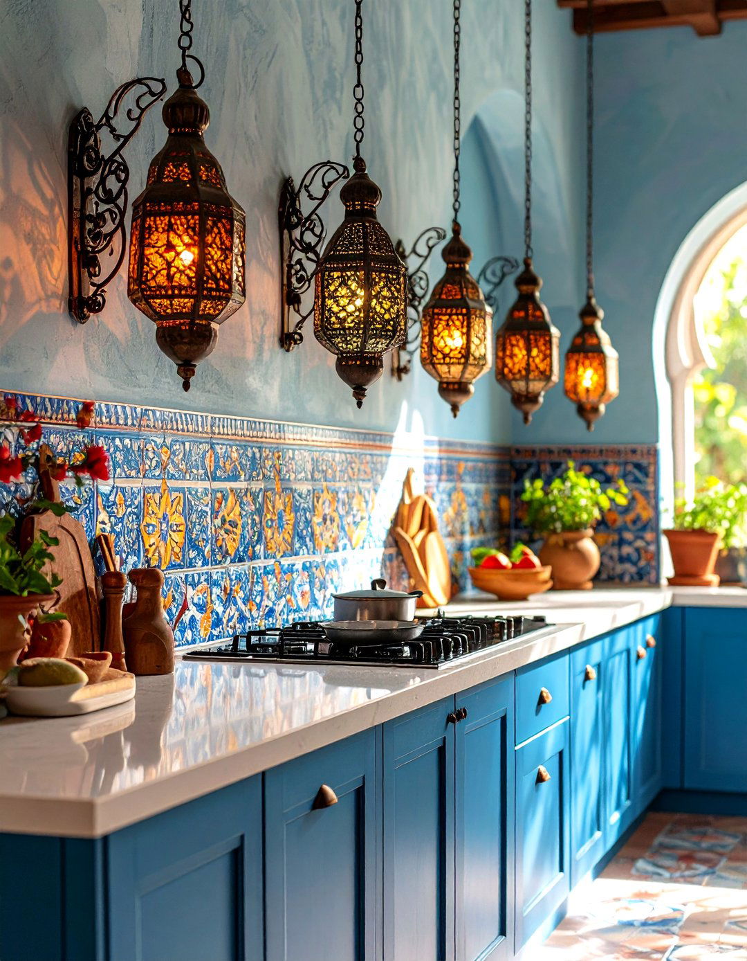 Mediterranean Kitchen Forged Metal Sconces - 30 kitchen light ideas