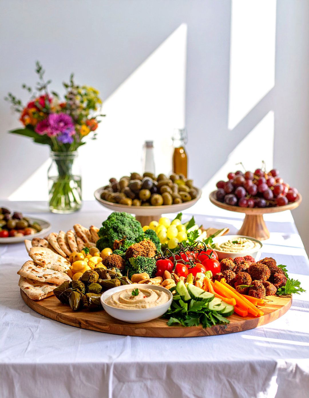 Mediterranean Mezze Platter - 30 baby shower menu ideas