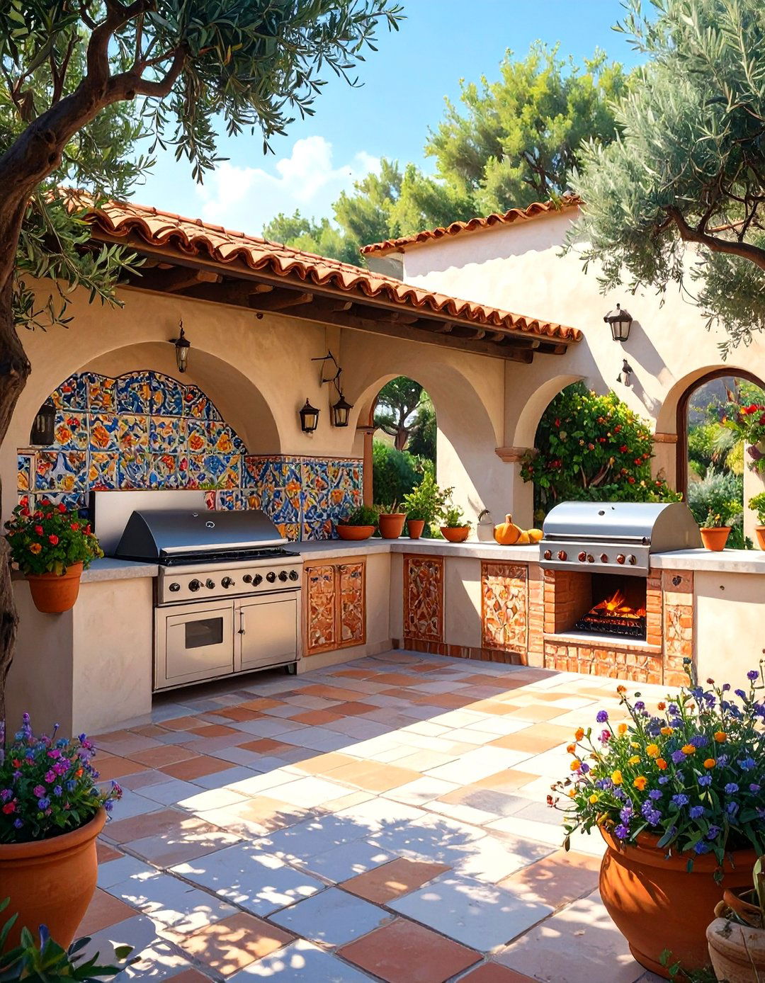 Mediterranean Outdoor Kitchen - 30 outdoor kitchens ideas