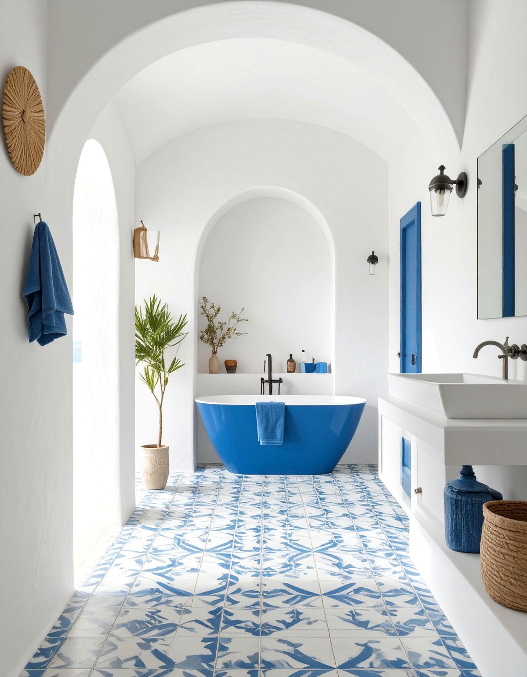 Mediterranean Seaside Villa Bathroom - 30 beach bathroom ideas