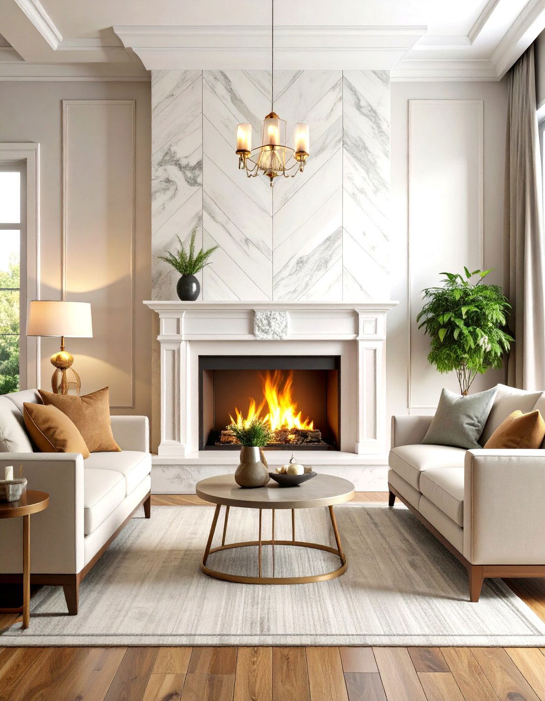 Mediterranean Style Stucco Wall - 30 fireplace accent wall ideas