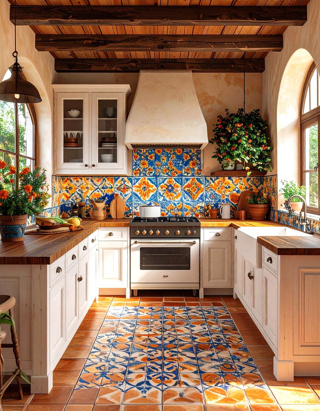 Mediterranean Terracotta Kitchen Tiles - 30 kitchen wall tile ideas