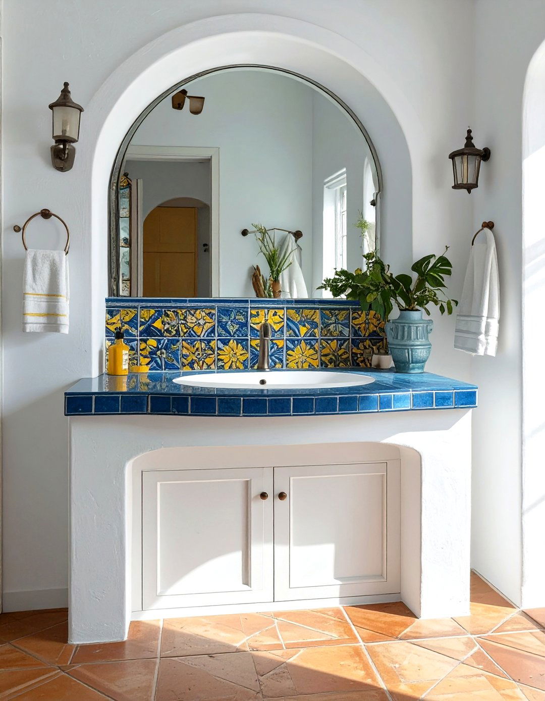 Mediterranean Tiled Vanity - 30 vanity inspo ideas