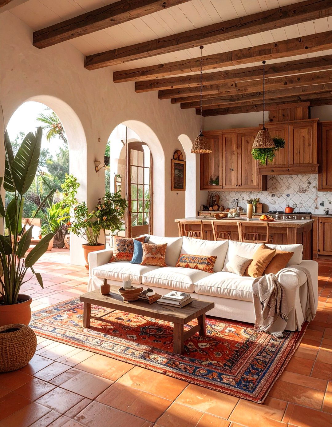 Mediterranean Villa Open Plan - 30 open kitchen living room ideas