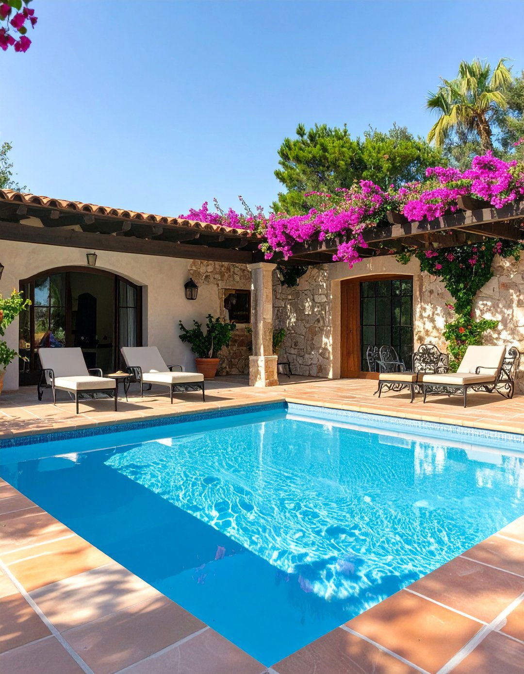 Mediterranean Villa Pool Landscaping - 30 ai pool landscaping ideas