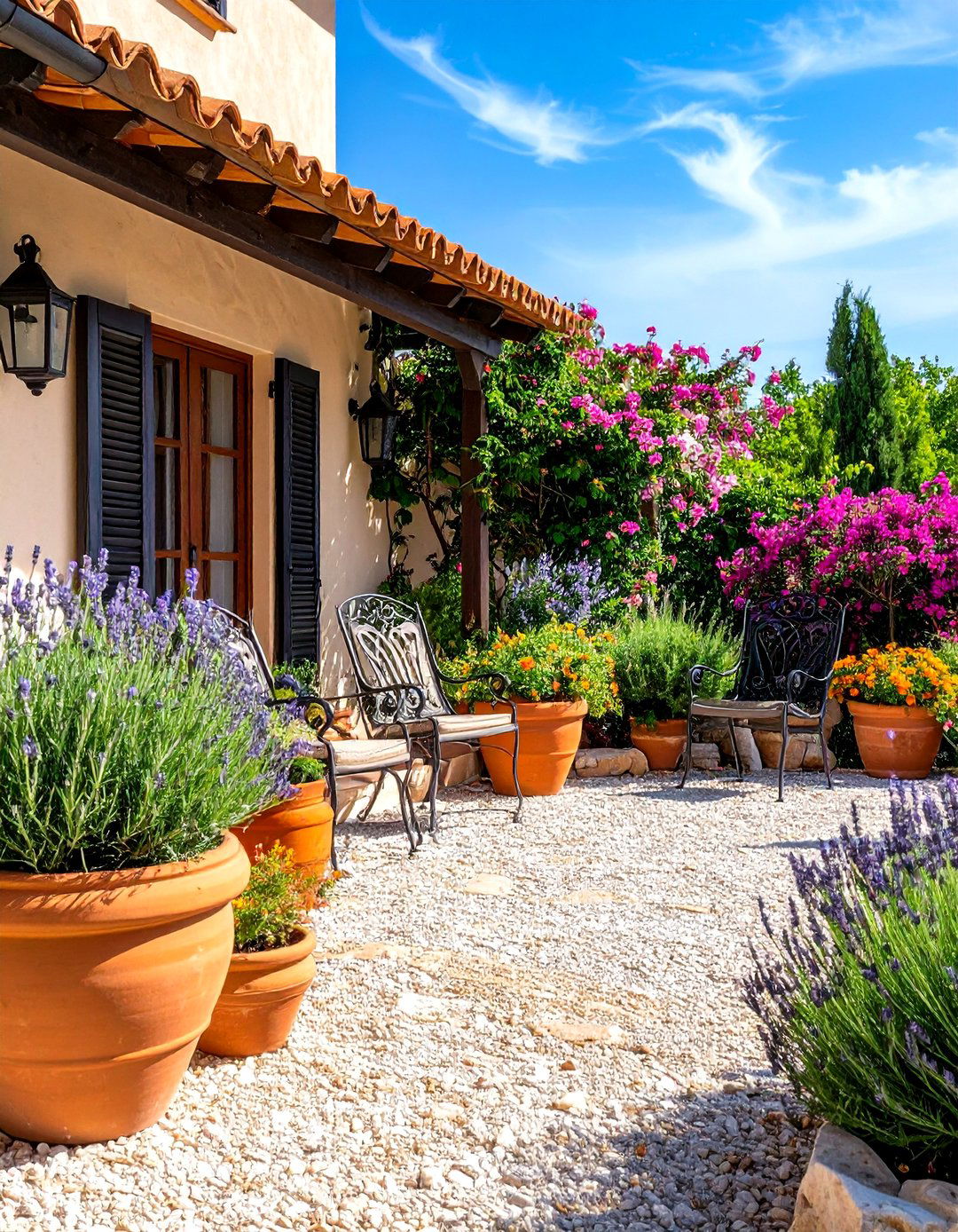 Mediterranean Villa Porch - 30 front porch landscaping ideas