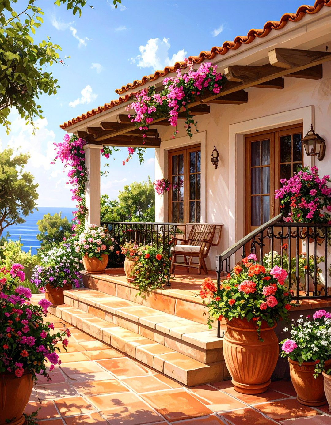 Mediterranean Villa Porch - 30 mobile home porch ideas