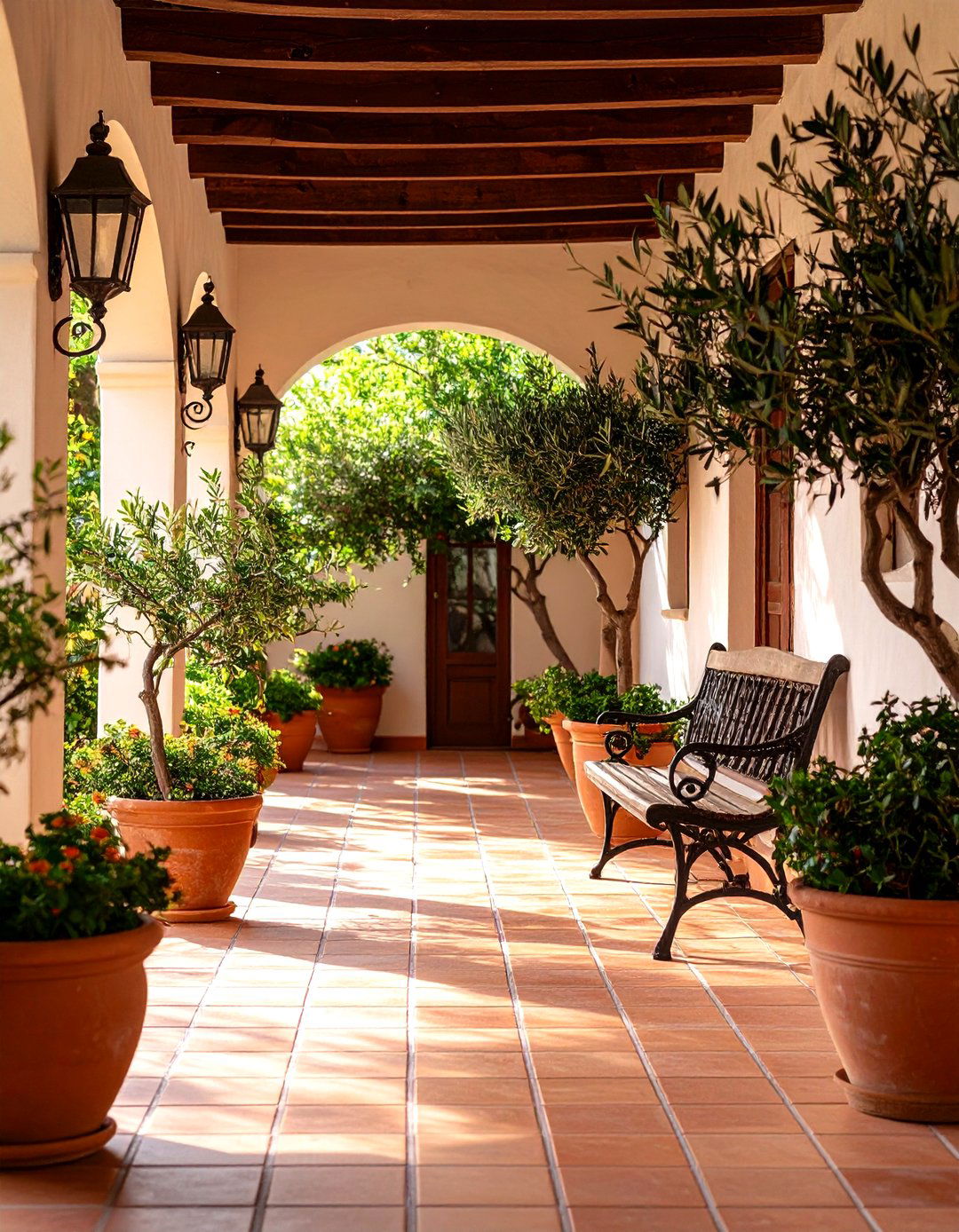 Mediterranean Villa Porch Lighting - 30 front porch lighting ideas