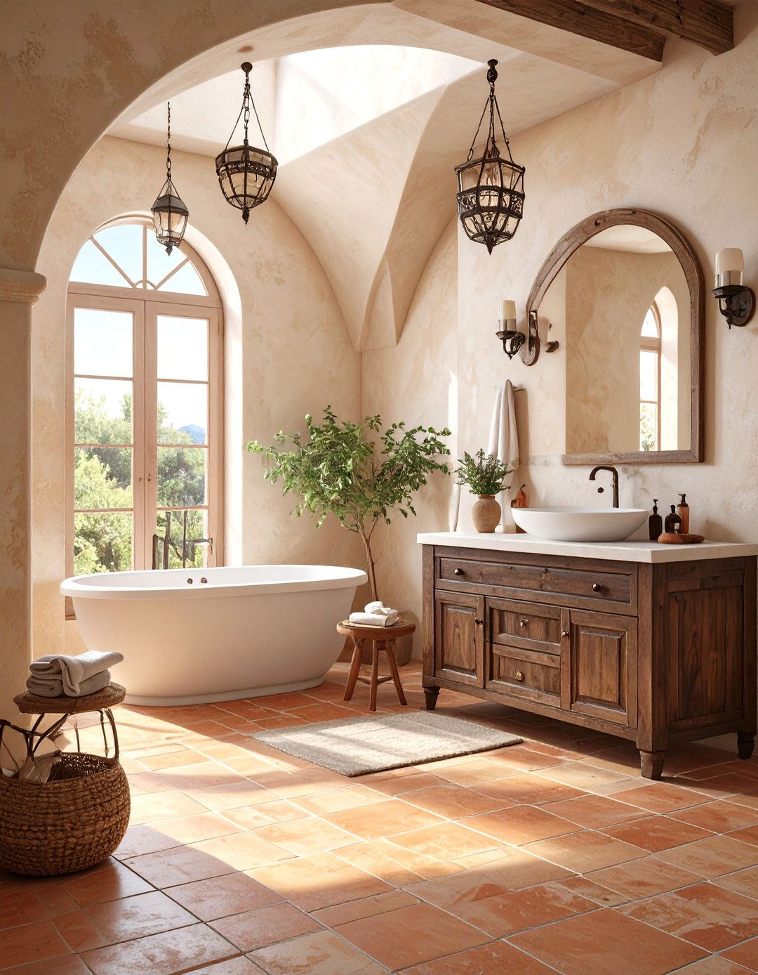 Mediterranean Warmth Bathroom - 30 bathroom furniture ideas