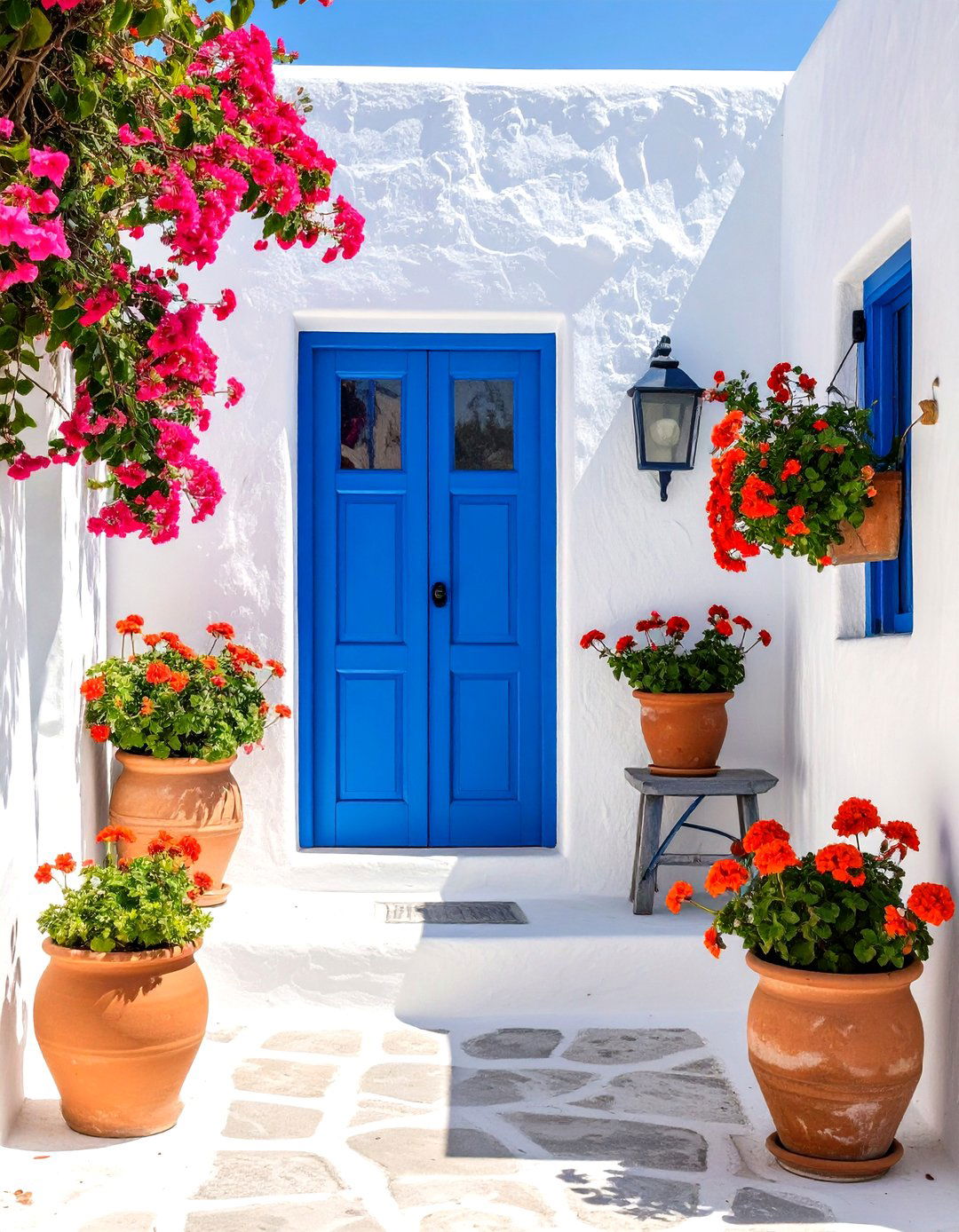 Mediterranean White and Blue Escape - 30 beach house decor ideas
