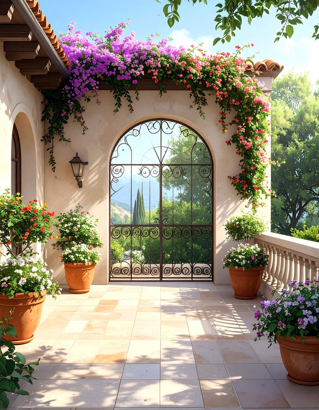 Mediterranean Wrought Iron Lattice - 30 deck lattice ideas