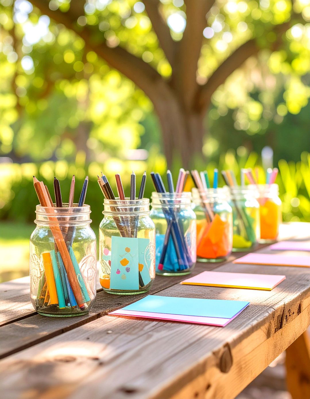 Memory Jar and Advice Station - 30 outdoor graduation party ideas