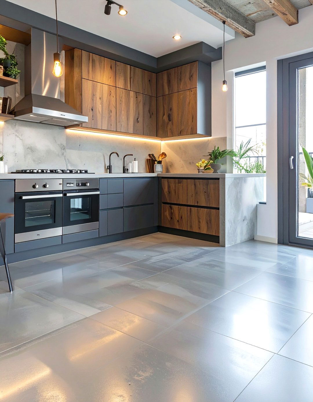 Metallic Effect Vinyl Flooring - 30 vinyl kitchen flooring ideas