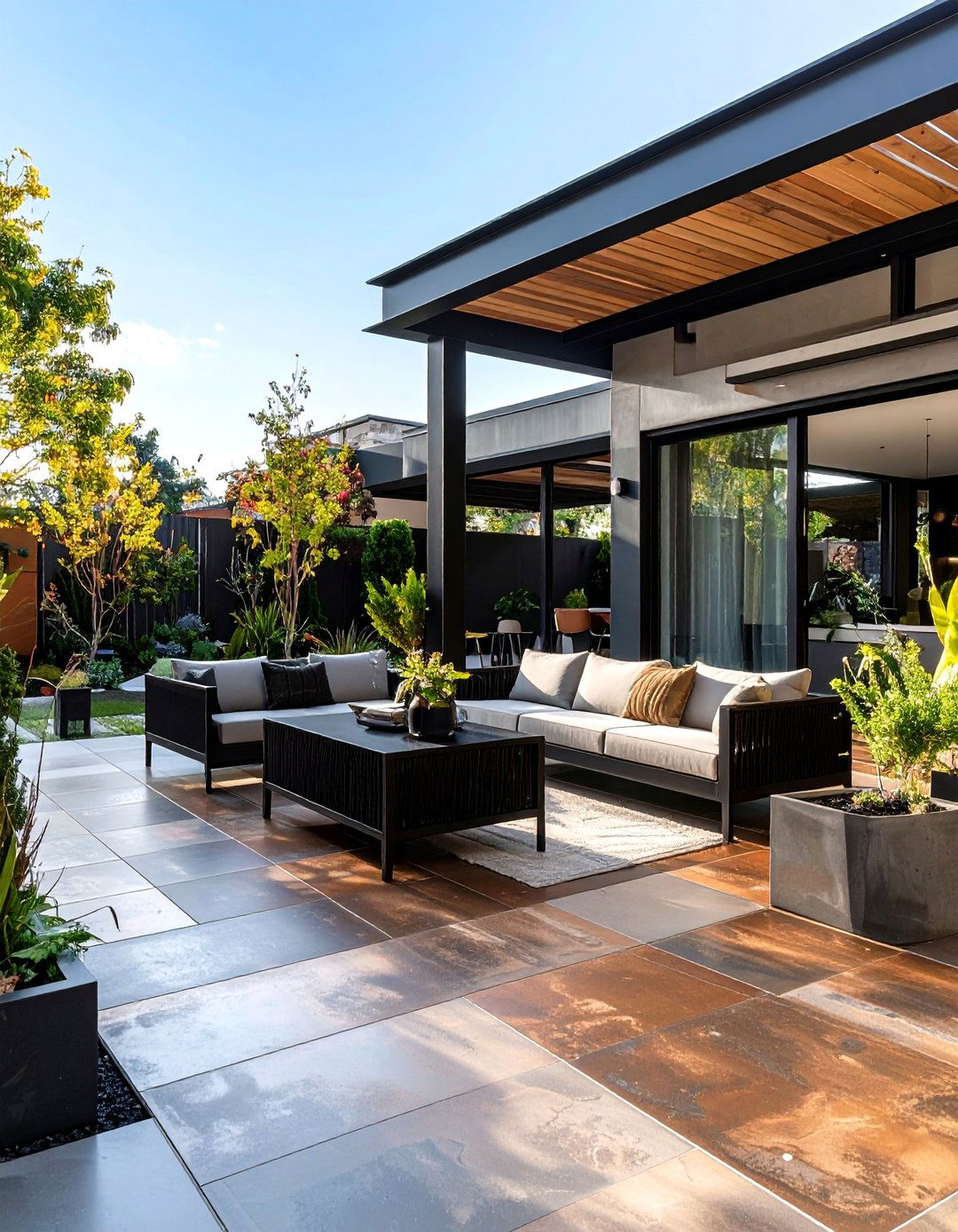 Metallic Finish Porcelain Patio Tile - 30 patio tile ideas