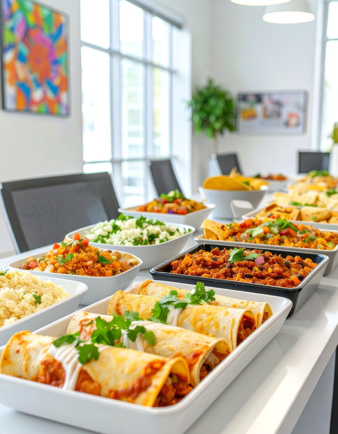 Mexican Fiesta Spread - 30 office lunch ideas for a group