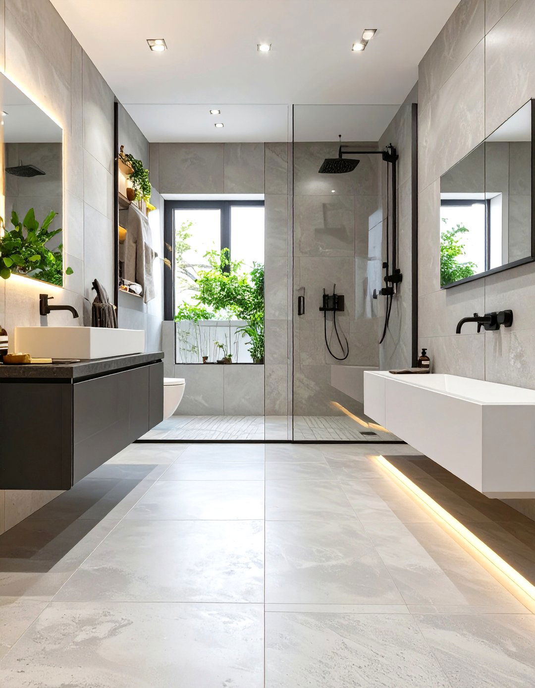Micro Cement Bathroom Floors - 30 bathroom floor tile ideas 2025