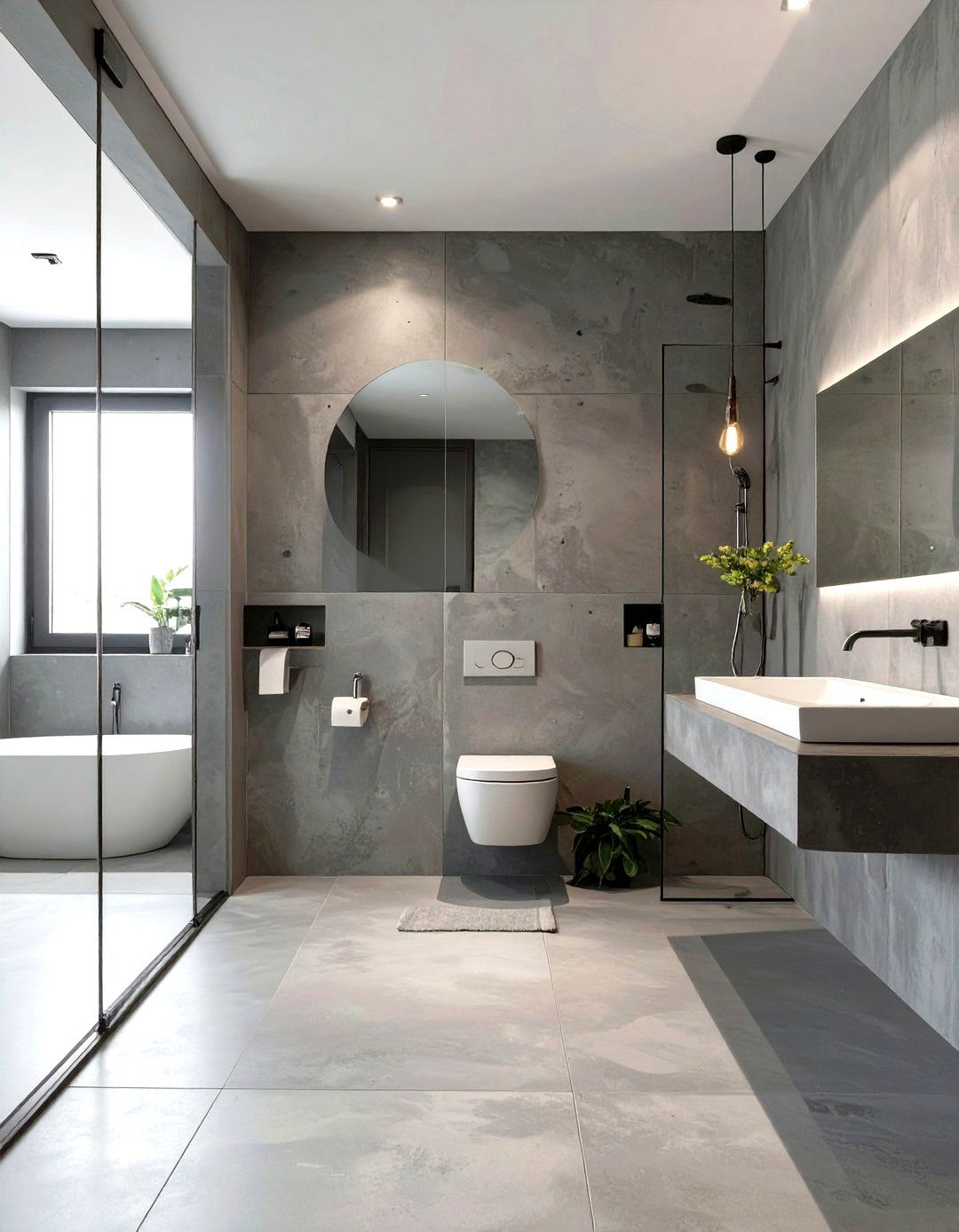 Microcement Wet Bathroom - 30 wet bathroom ideas