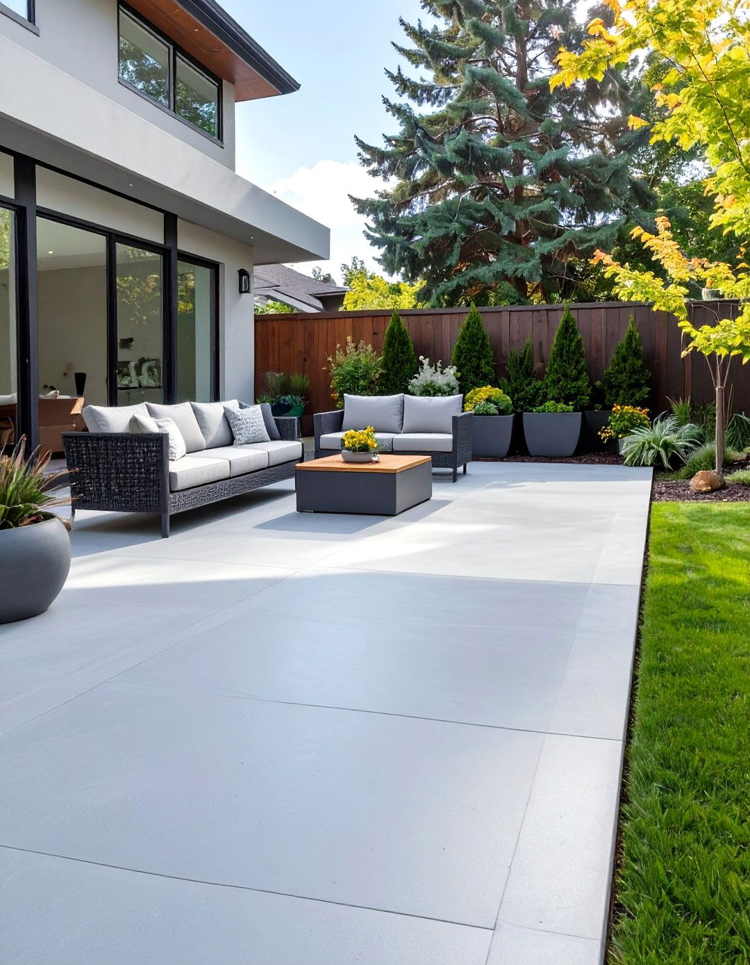 Microtopping a Concrete Patio - 30 simple concrete patio ideas