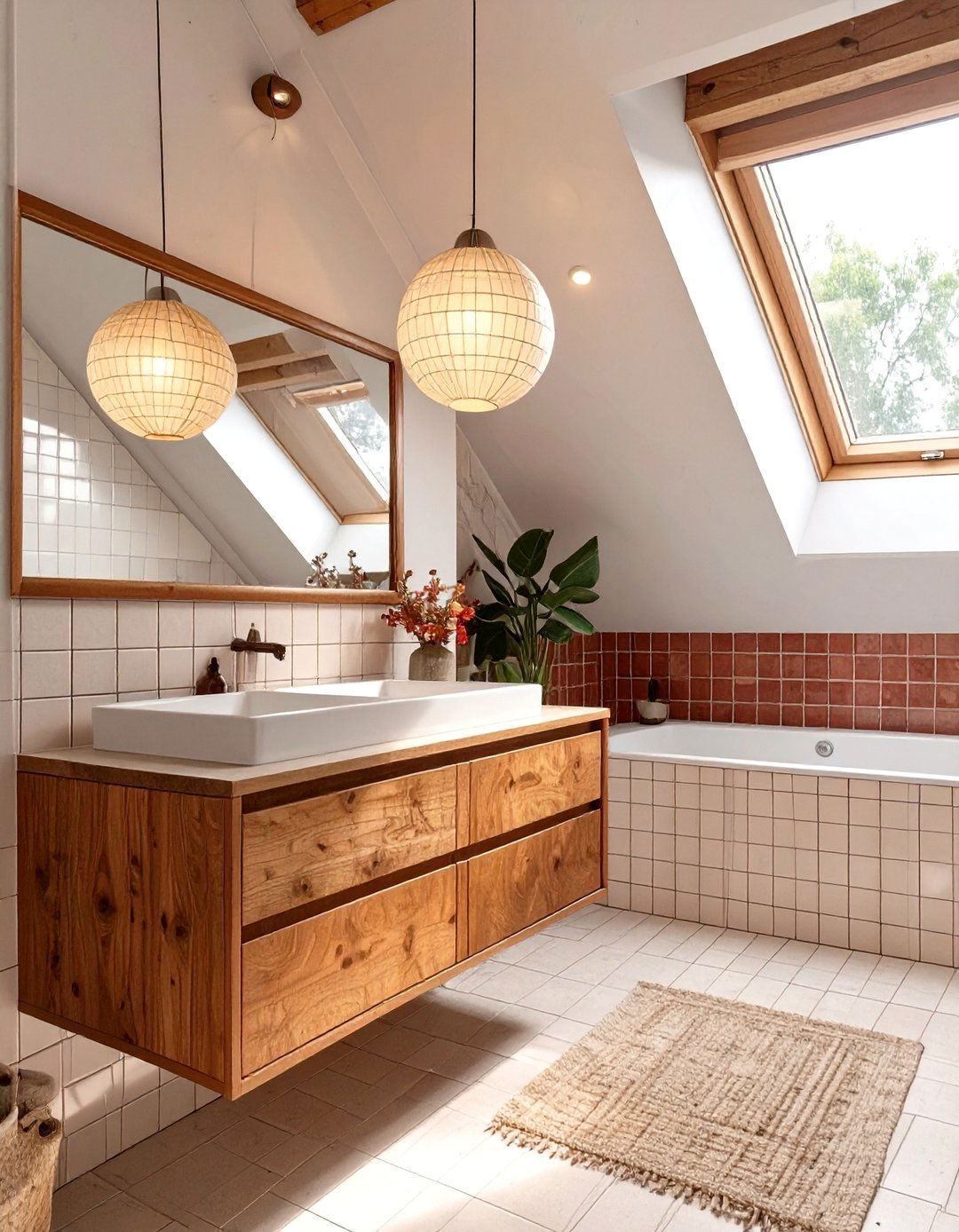 Mid Century Modern Attic Bathroom - 30 attic bathroom ideas