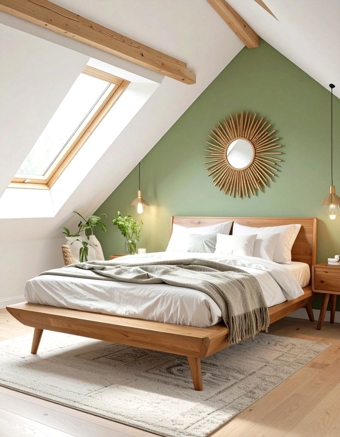 Mid Century Modern Attic Escape - 30 modern attic bedroom ideas