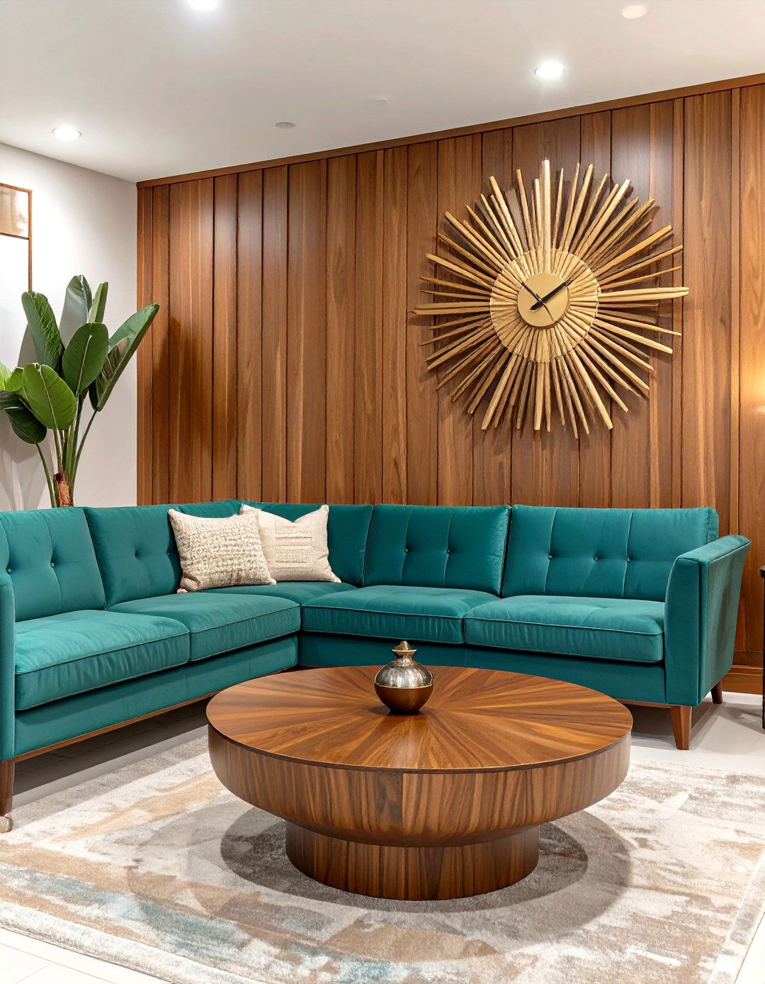 Mid Century Modern Basement Lounge - 30 basement decorating ideas