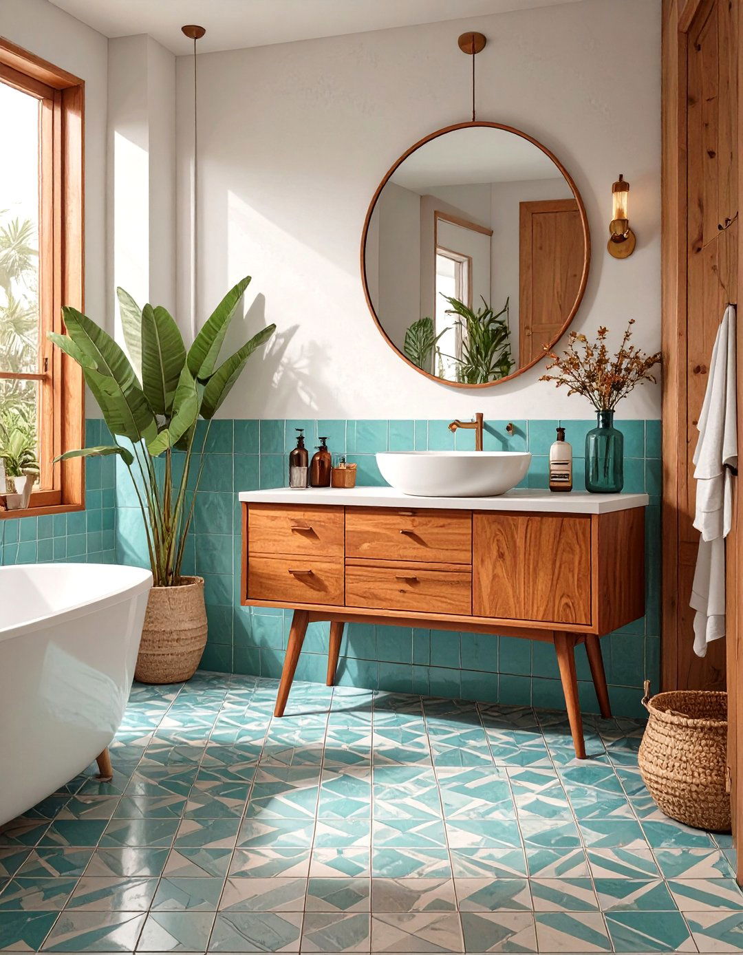 Mid Century Modern Bathroom - 30 bathroom furniture ideas